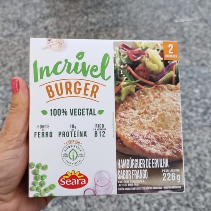 photo of Seara Incrível burger 100% Vegetal shared by @gabelima on  15 May 2022 - review
