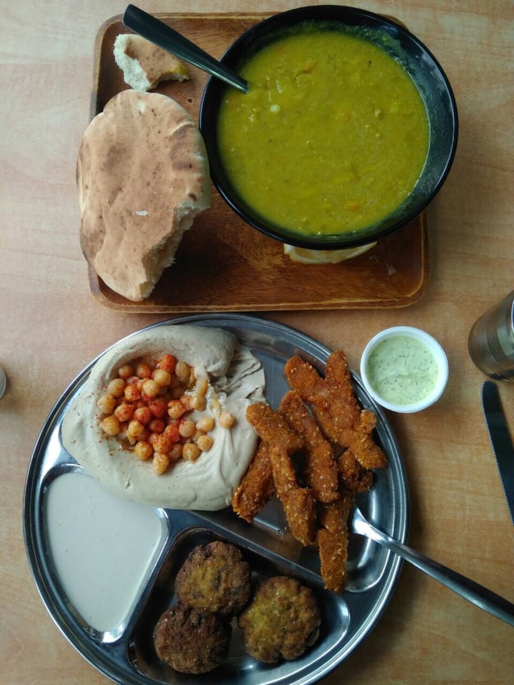 review photo of Hummus's House ארוחת בריאות- קציצות טופו, שניצלונים וחומוס shared by @barty on 29 Jan 2020 - review