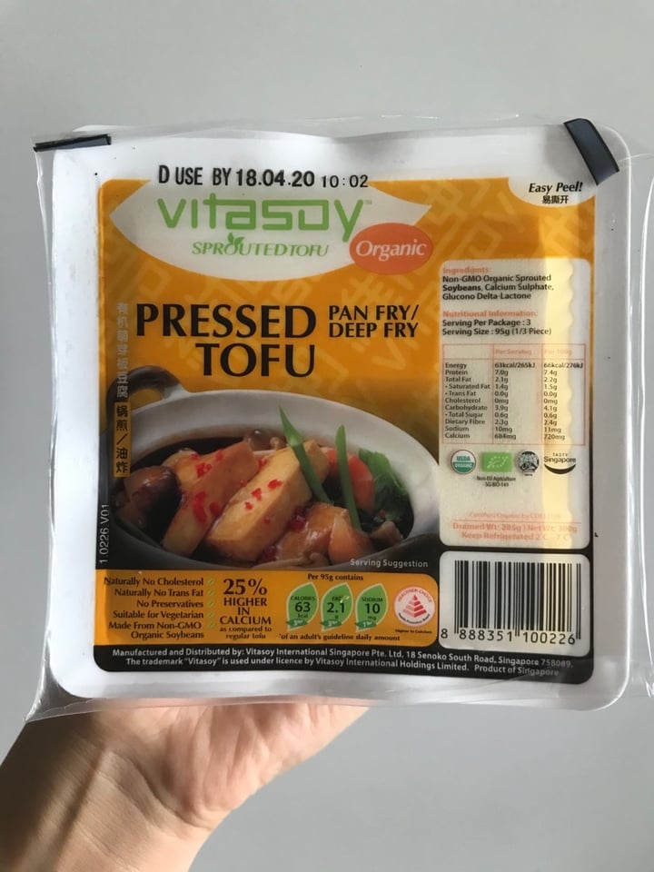 photo of Vitasoy Organic Pressed Tofu shared by @vanessaainsley on  19 Apr 2020 - review