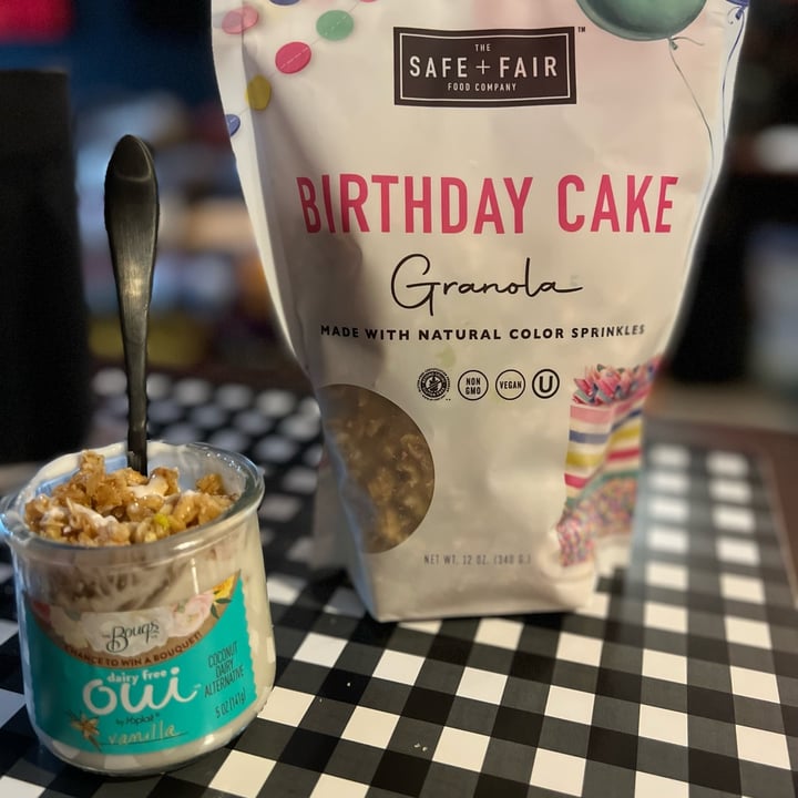 photo of The Safe + Fair Food Company Birthday Cake Granola shared by @ksvegan17 on  06 Oct 2022 - review