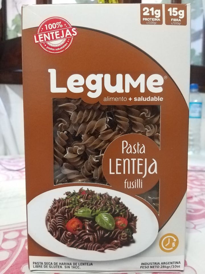 photo of Legume Pasta Lenteja Fusilli shared by @iva-moralele on  24 Mar 2020 - review