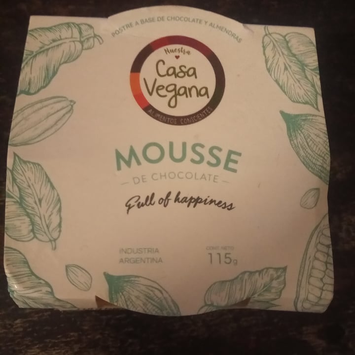 photo of Casa Vegana Mousse de chocolate shared by @tierramarycielo on  16 Oct 2022 - review