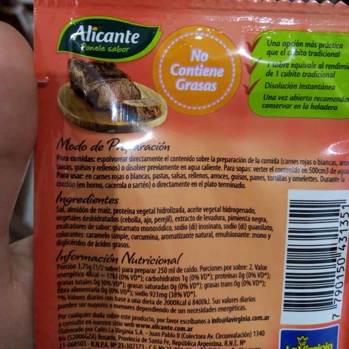 review photo of Alicante Sabor en Polvo Carne shared by @camixpole on 01 May 2020 - review
