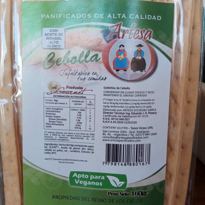 photo of Artesa Galletitas Con Cebolla shared by @ursula on  14 Dec 2020 - review