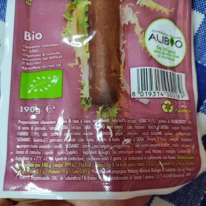 review photo of Compagnia Italiana wurstel vegetali tofu e farro shared by @silvis on 25 Sep 2022 - review