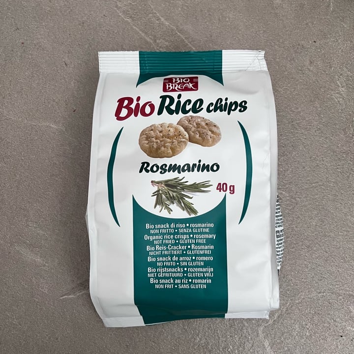 photo of Bio break Bio Rice Chips Al Rosmarino shared by @barbarascarlett on  14 Apr 2022 - review