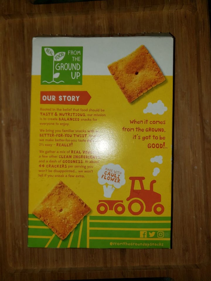 review photo of Real Food From The Ground Up Cauliflower Crackers Cheddar Flavor shared by @michelleadina on 21 Apr 2020 - review