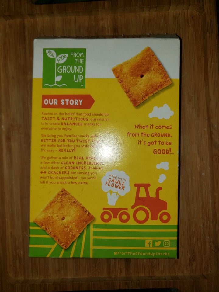 photo of Real Food From The Ground Up Cauliflower Crackers Cheddar Flavor shared by @michelleadina on  21 Apr 2020 - review