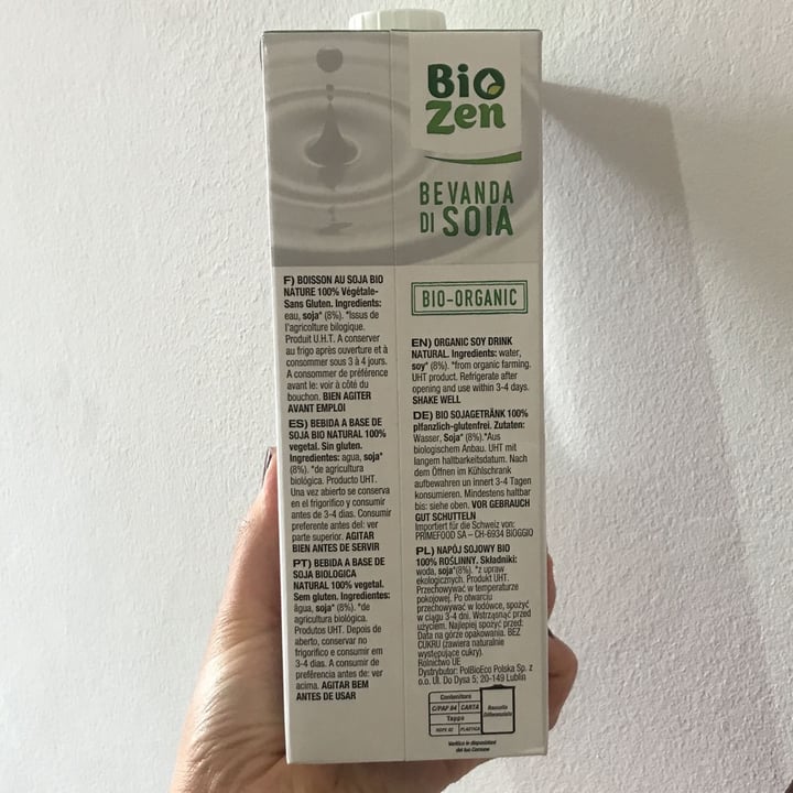 photo of Bio Zen Latte Di Soia shared by @vegvale93 on  20 Apr 2022 - review