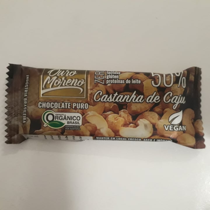review photo of Ouro moreno Barra de chocolate 50% com castanha de caju (Chocolate bar with cashew nut) shared by @mabelzinha on 02 Aug 2021 - review