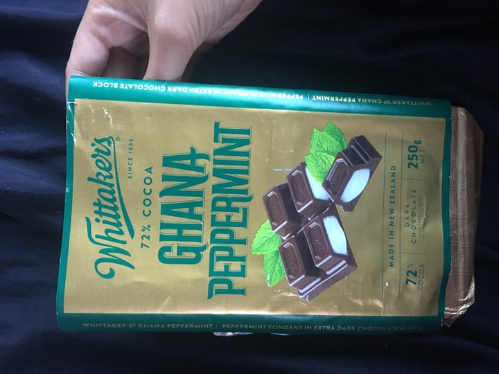 photo of Whittaker's Dark Chocolate 72% Cocoa Ghana Peppermint shared by @luisak on  27 Feb 2019 - review