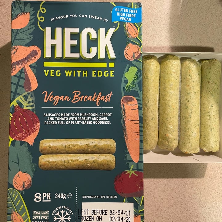 photo of Heck Vegan Breakfast Sausages shared by @lyndiejw on  11 Apr 2021 - review