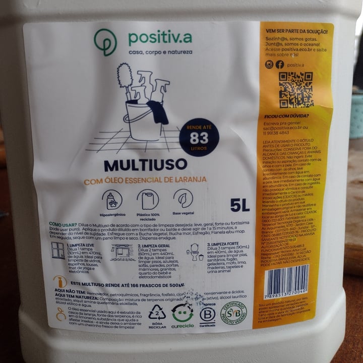 review photo of Positiv.a Limpador Multiuso Geral Concentrado shared by @raquelrpes on 29 Apr 2022 - review
