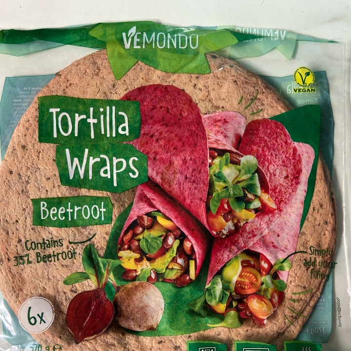 photo of Vemondo  tortilla wraps alla barbabietola shared by @susyna24 on  26 Sep 2022 - review
