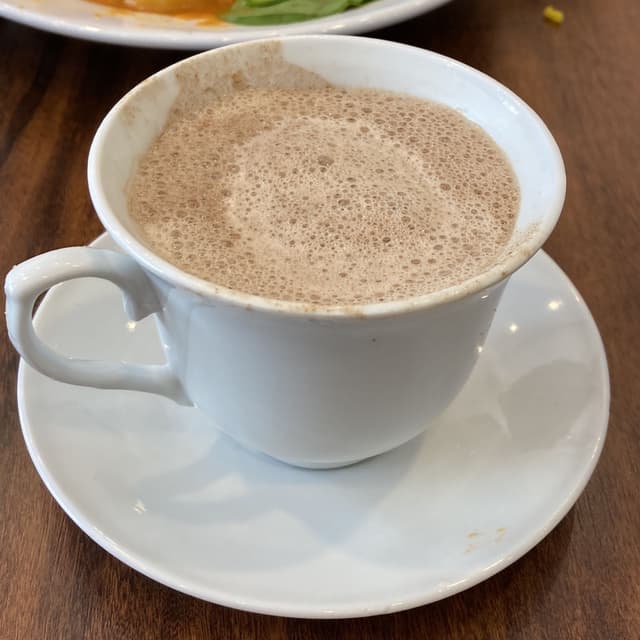 Photo of the dish “chocolate quente com leite de amemdoin”
