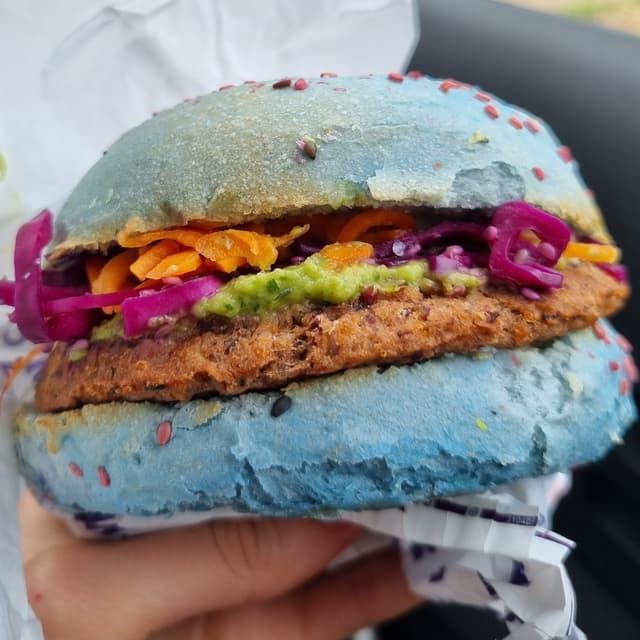 Foto do prato “Puffi Burger”