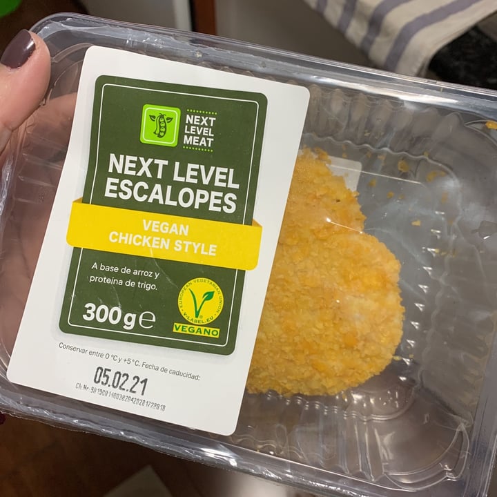 photo of Next Level Meat Next Level Escalopes Vegan Chicken Style shared by @almuclun on  02 Feb 2021 - review