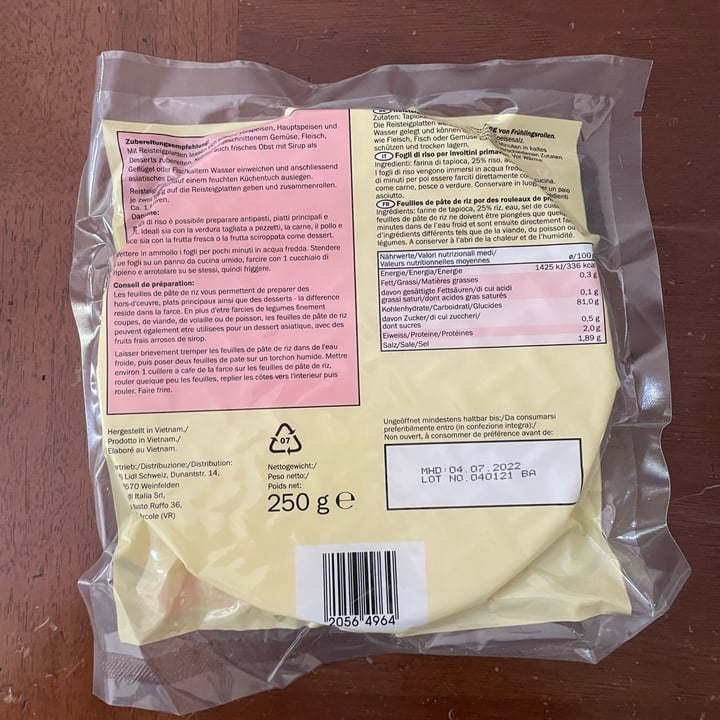 review photo of VitAsia Fogli di riso shared by @beascotto on 17 Dec 2021 - review
