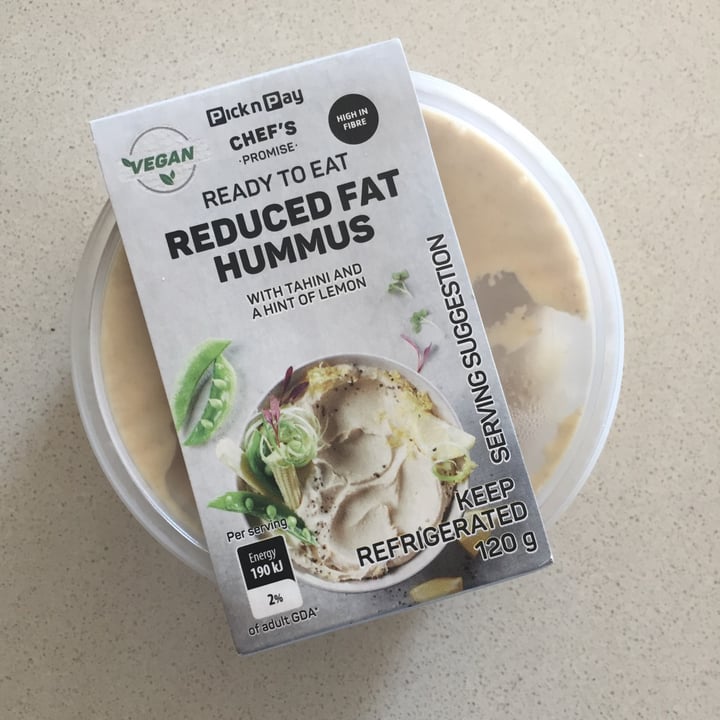 photo of Pick n Pay Reduced Fat Hummus shared by @samantha2smith on  20 Feb 2022 - review