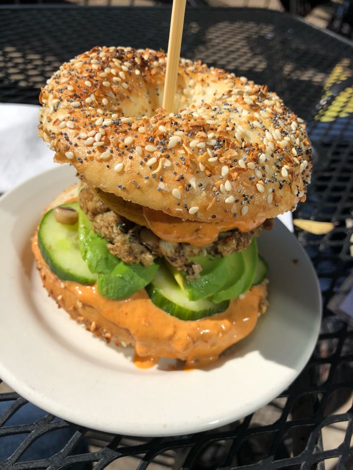 photo of Dulce Vegan Bakery & Cafe Breakfast Bagel Sandwich shared by @courtlynn on  28 Oct 2018 - review
