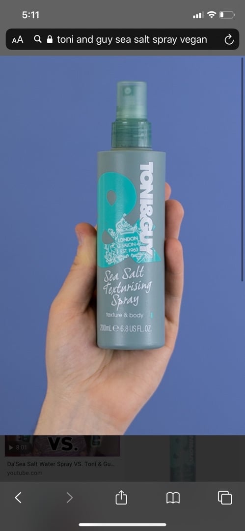 photo of Toni&Guy Texturising Sea Salt Spray shared by @jintan on  25 Mar 2020 - review
