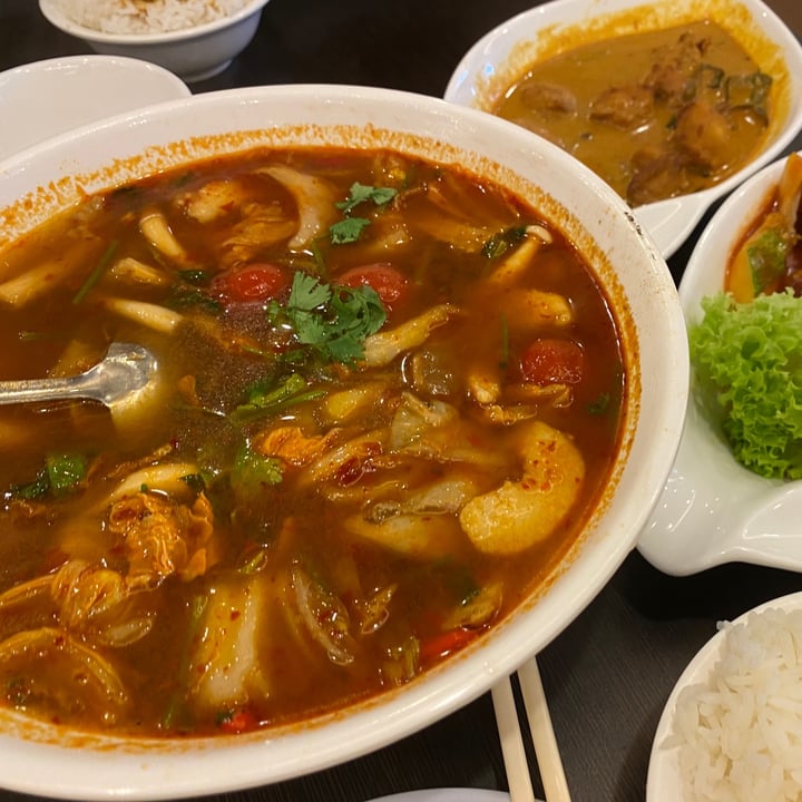 photo of Greenland Vegetarian Restaurant Tom yum red soup shared by @ophi on  24 Jan 2021 - review