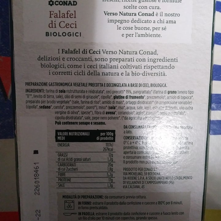 photo of Verso Natura Conad Veg Falafel Di Ceci shared by @perlalily on  28 Nov 2022 - review