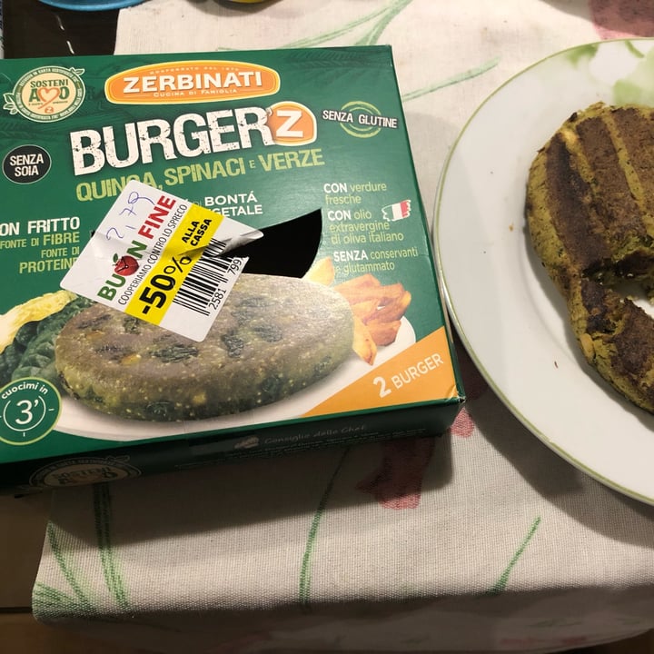 photo of Zerbinati Burgerz Quinoa Spinaci e Verze shared by @roberta64 on  11 Jun 2022 - review
