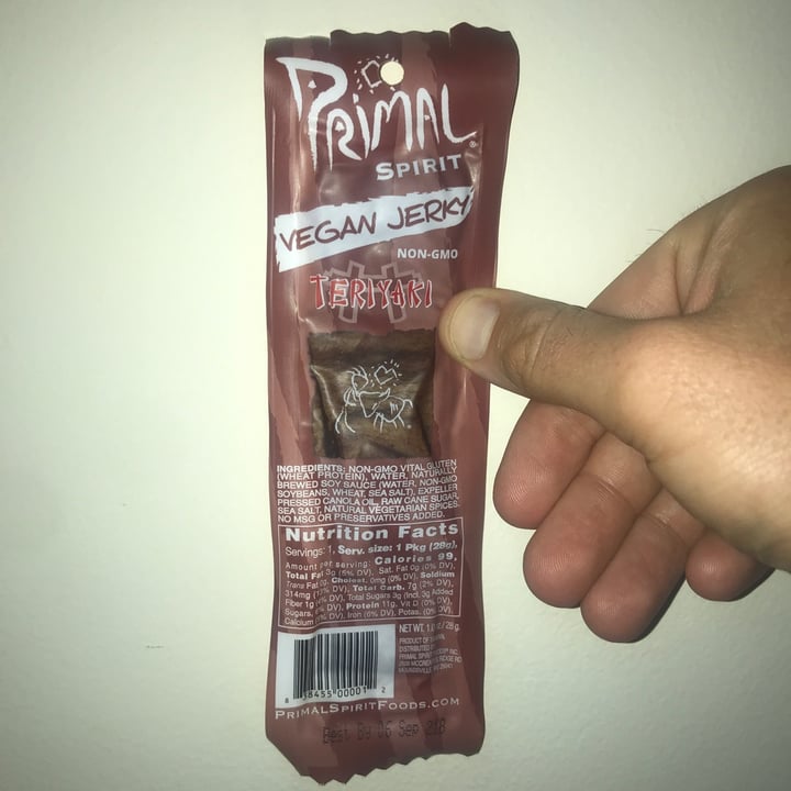 photo of Primal Strips Teriyaki Meatless Vegan Jerky shared by @dominionandchill on  31 Dec 2020 - review