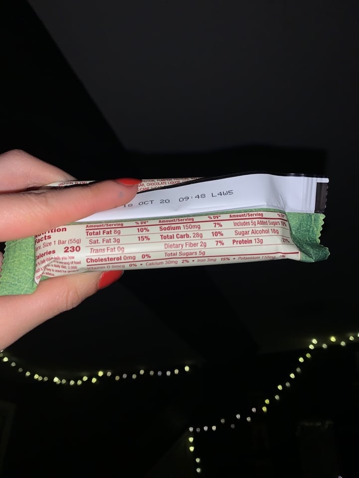 review photo of thinkThin High Protein Bar Plant Based Sea Salt Chocolate Almond shared by @gaxcelson on 22 Jan 2020 - review