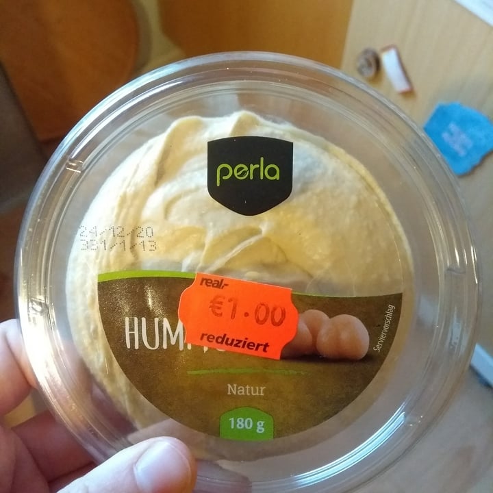 photo of Perla Hummus natur shared by @lunavegan on  26 Dec 2020 - review