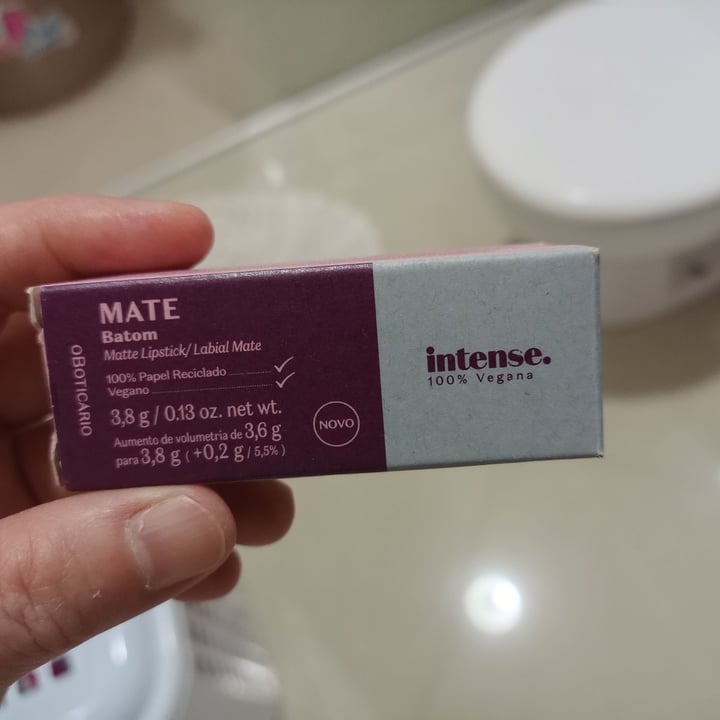 review photo of O Boticário Mate Batom Intense 100% Vegana shared by @meireyumi on 31 Oct 2022 - review
