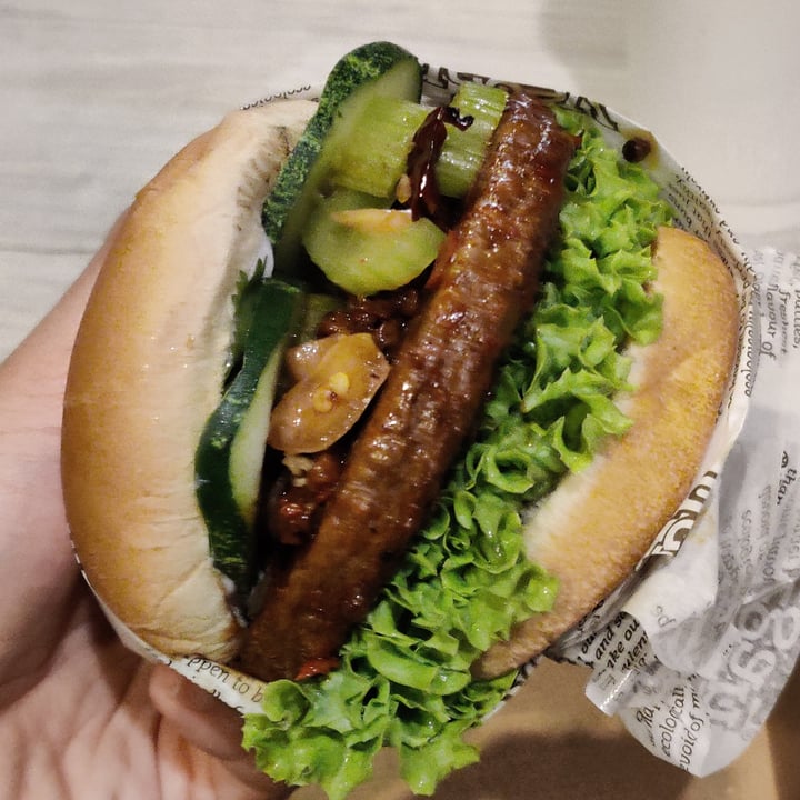 photo of VeganBurg Singapore Mala Fortune Burger shared by @fourdollars on  25 Jan 2021 - review