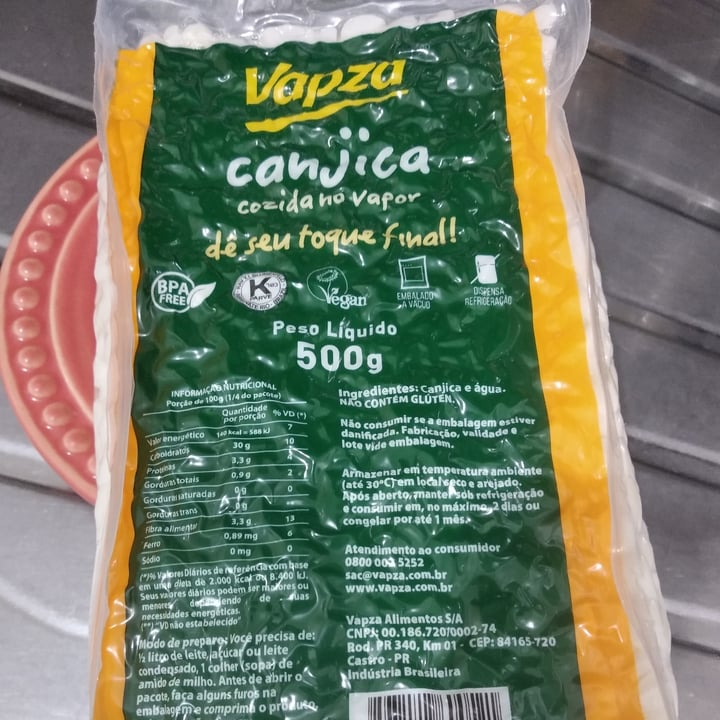 photo of Vapza Canjica Vapza shared by @hhmiranda on  11 May 2022 - review