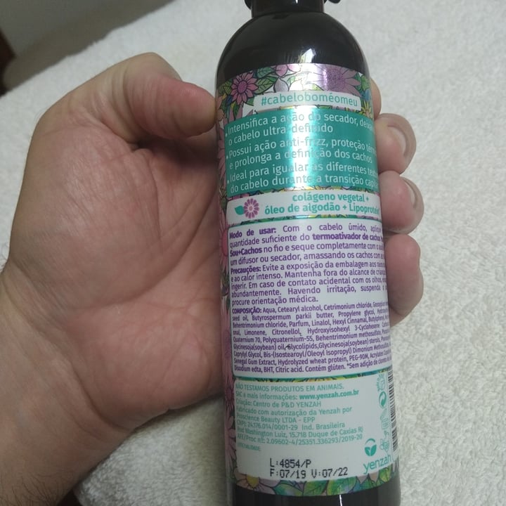 review photo of Yenzah Termoativador Yenzah Sou+Cachos 240ml shared by @mrgioielli on 10 May 2022 - review
