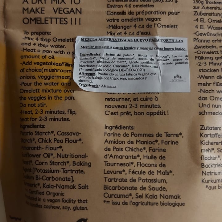 photo of Terra Vegane Egg Free Omelette Mix shared by @carlasofia on  12 Jan 2021 - review
