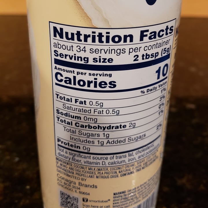 photo of Reddi-wip Non Dairy Coconut Milk Wip shared by @wigglesme on  12 Nov 2020 - review