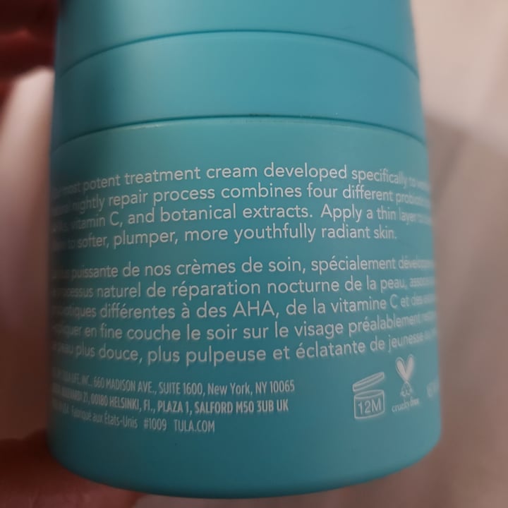 photo of Tula Skincare beauty sleep overnight repair treatment with probiotic and superfoods shared by @calamitytam68 on  19 May 2022 - review