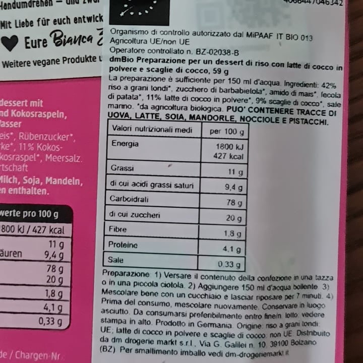 review photo of dmBio Veganer Kokosmilchreis shared by @creepysunset on 04 Apr 2022 - review
