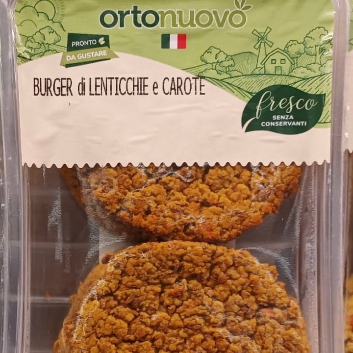 photo of Ortonuovo Burger lenticchie e carote shared by @allimac on  13 Sep 2022 - review