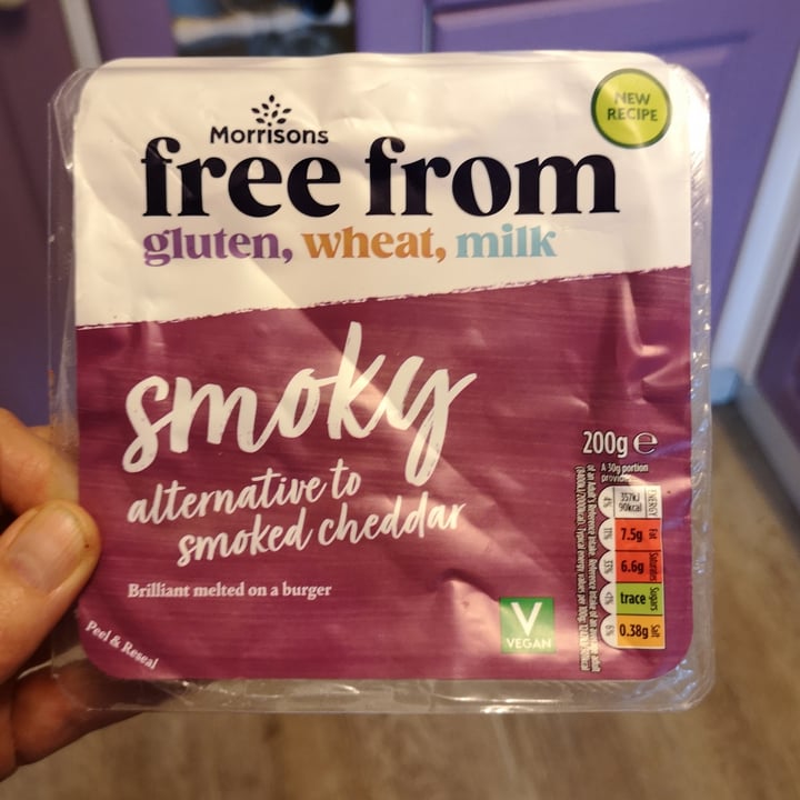 photo of Morrisons Smoky Alternative To Smoked Cheddar shared by @juliakrz on  30 Jun 2022 - review