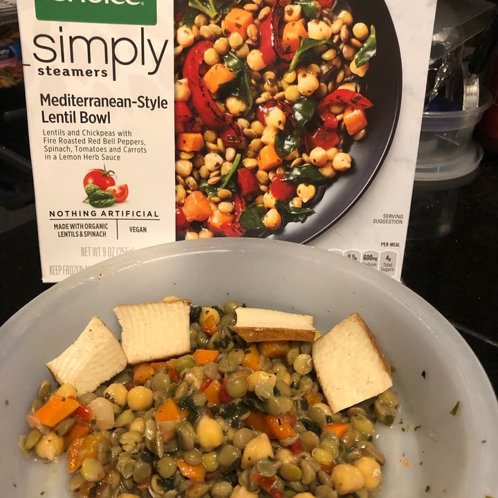 photo of Healthy Choice Simply Steamers Mediterranean Style Lentil Bowl shared by @mariadelpaso on  07 Aug 2020 - review