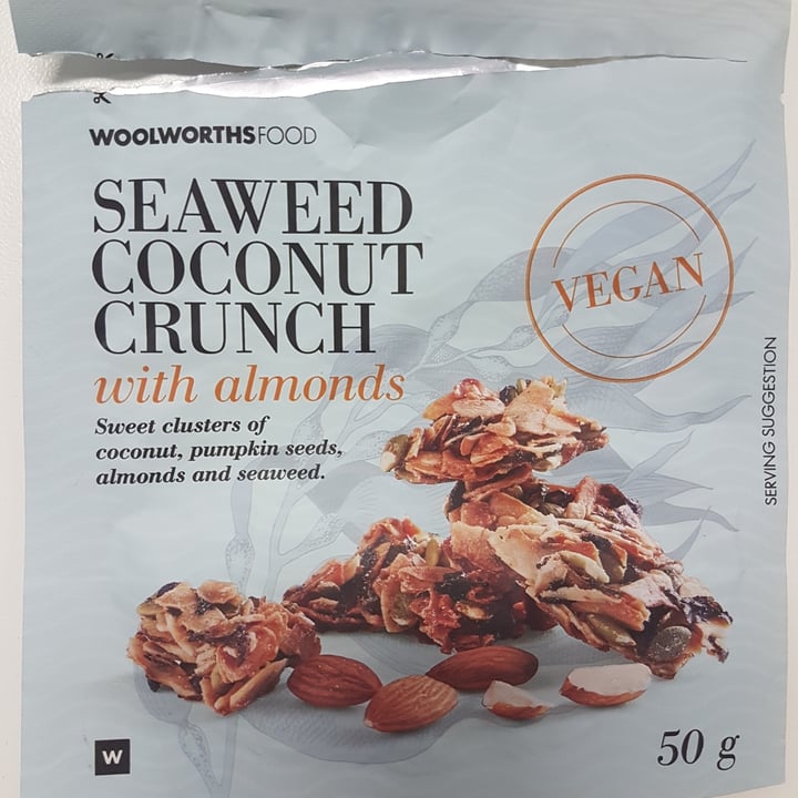 photo of Woolworths Food Seaweed Coconut Crunch with Almonds shared by @jtbosman10 on  27 Mar 2022 - review