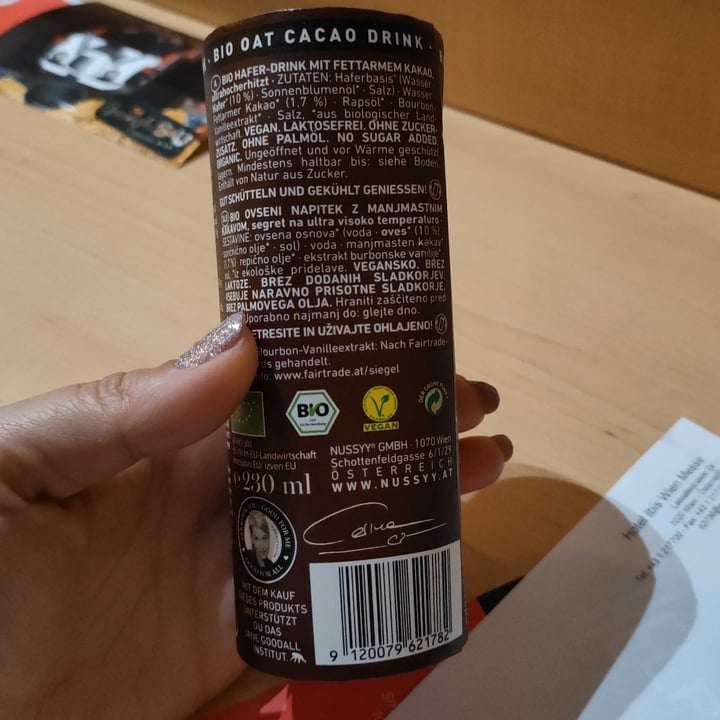 review photo of NUSSYY Vienna bio oat cacao drink shared by @lilluzza1281 on 07 Dec 2022 - review