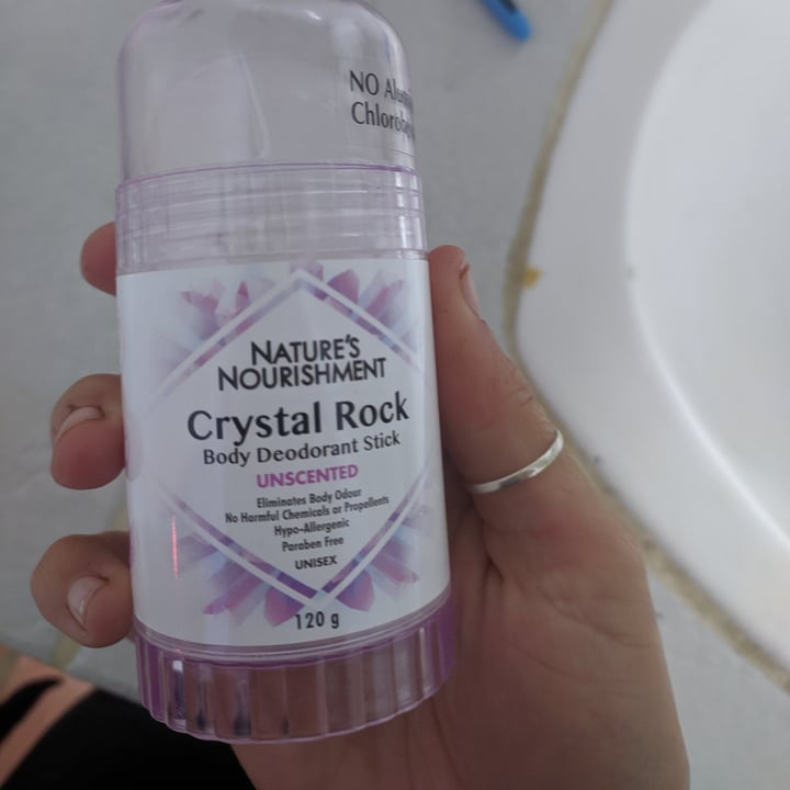 photo of Nature’s Nourishment  Crystal Rock Body Deodorant Stick Unscented shared by @shanhart on  09 Nov 2020 - review