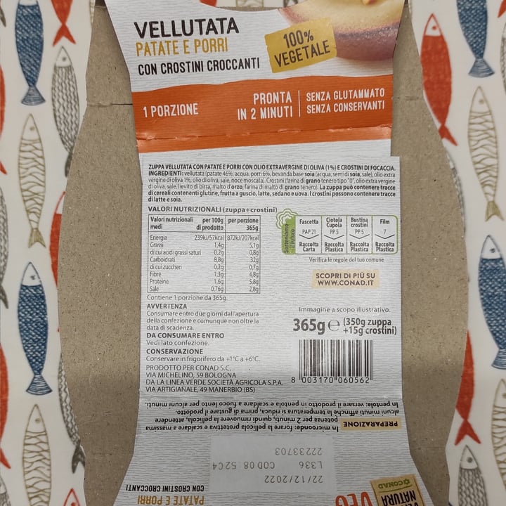 photo of Verso Natura Conad Veg Vellutata patate e porri shared by @usychan on  13 Dec 2022 - review