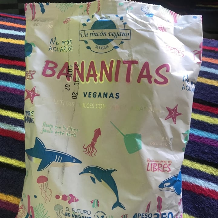 photo of Un Rincón Vegano Bananitas Galletitas Dulces con sabor a Banana shared by @feiky on  04 Apr 2020 - review