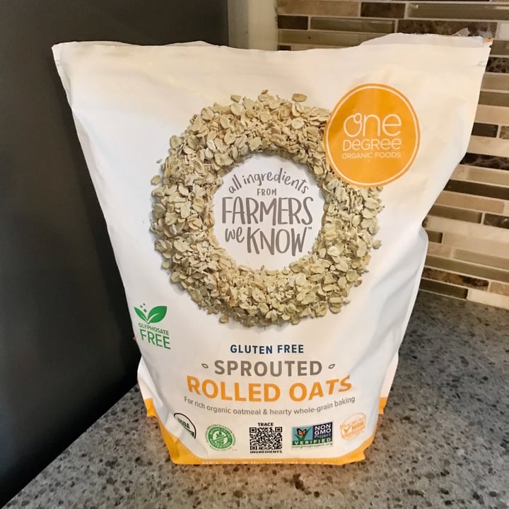 photo of One Degree Organic Foods Gluten free sprouted rolled oats shared by @thevegfriend on  15 Apr 2022 - review