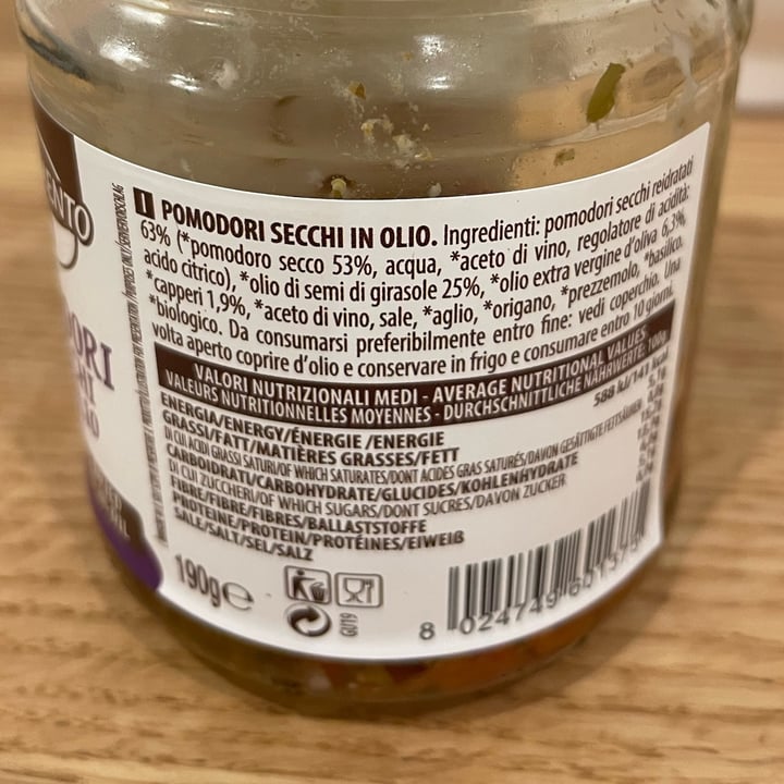 photo of Il nutrimento bio organic pomodori secchi in olio ( Con Capperi ) shared by @ilafalorsa on  22 Jun 2022 - review