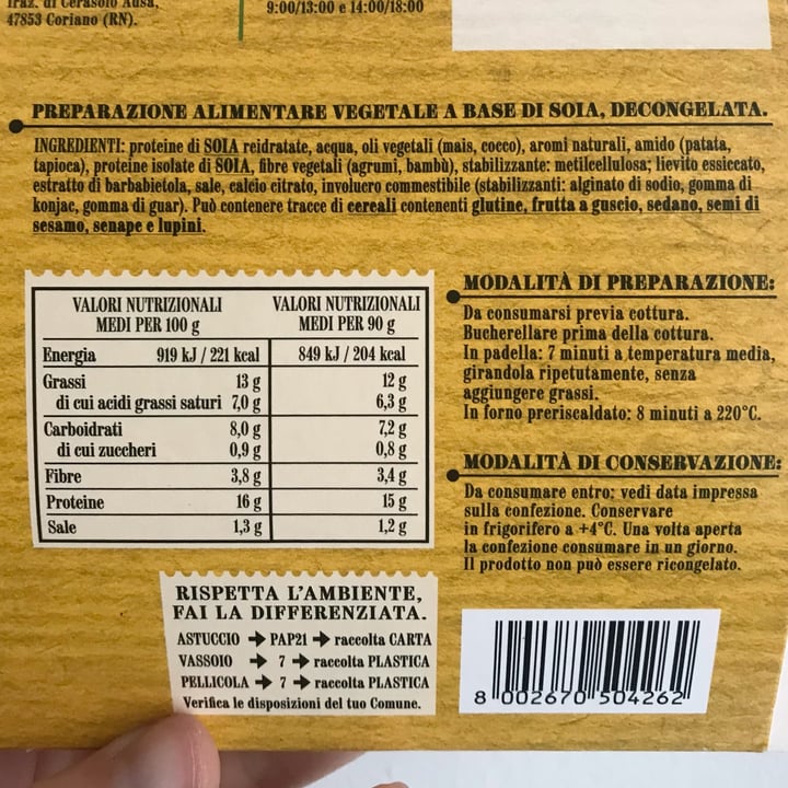 photo of Unconventional Salsicce Vegetali - Sausages shared by @grecome on  14 Jan 2022 - review